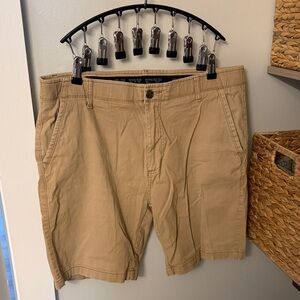 Classic Tan Flat Front Men's Shorts